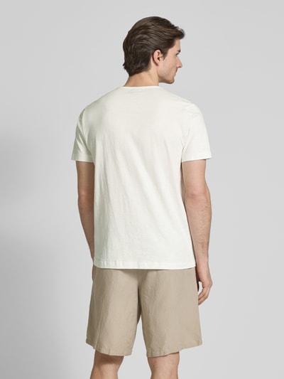 Lerros T-Shirt mit Serafino-Ausschnitt Offwhite 5