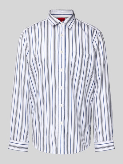 HUGO Regular fit vrijetijdsoverhemd met borstzak, model 'Erillo' Rookblauw - 2