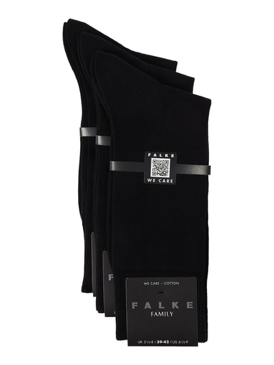 Falke Socken mit Stretch-Anteil im 3er-Pack Modell 'Family'  Black 2