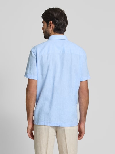 JOOP! Jeans Regular Fit Freizeithemd aus Leinen-Baumwoll-Mix Hellblau 5