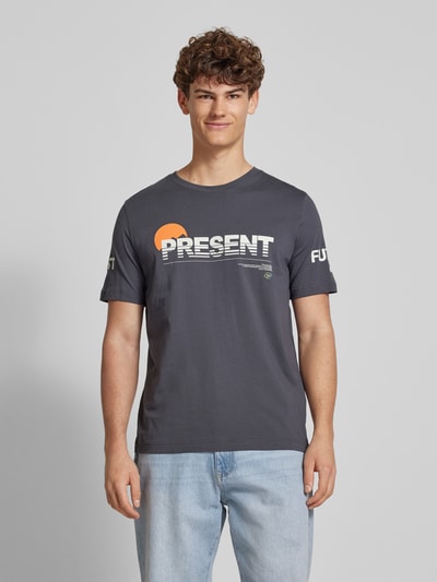 CHAMPION T-shirt met labeldetails Antraciet - 4