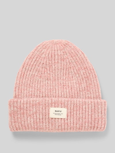 Barts Muts in gebreide look, model 'Owlet' Roze - 1