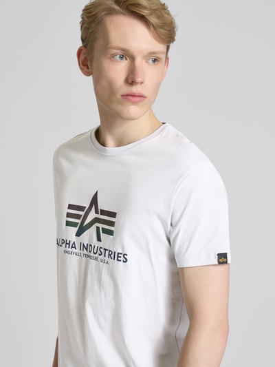 Alpha Industries T-Shirt mit Label-Print Hellgrau 3