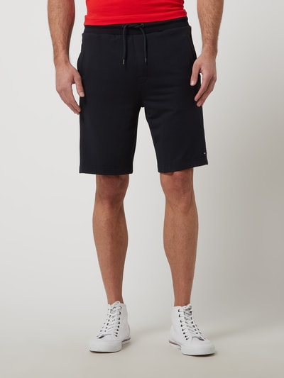 Tommy Hilfiger Sweatshorts mit Logo-Streifen  Dunkelblau 4