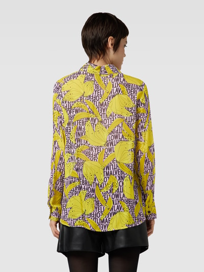 Marc Cain Overhemdblouse met all-over print Lila - 5