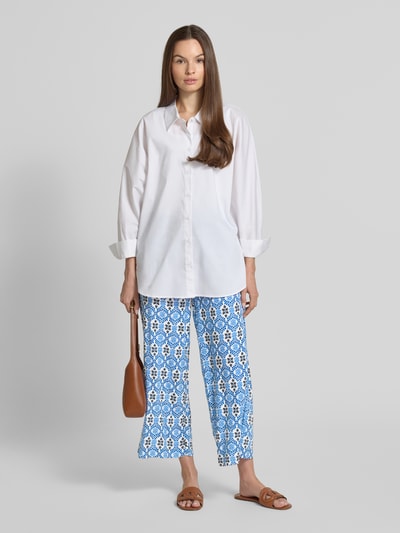 Christian Berg Woman Straight leg culotte met tunnelkoord Koningsblauw - 1