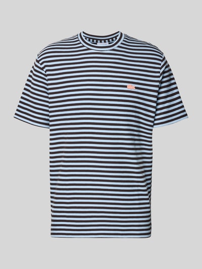 Produktfoto, Regular Fit T-Shirt aus Baumwoll-Mix von Lacoste, Mehrfarbig, Gestreift, Logo-Applikation, Rundhals, Kurzarm, Stretch