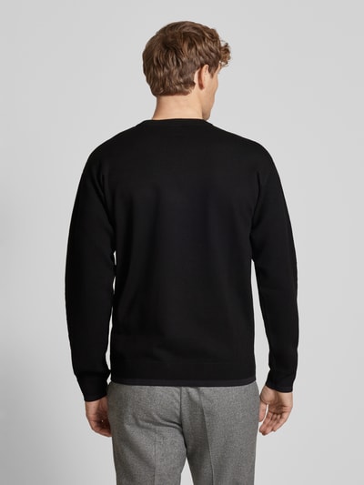 BOSS Green Pullover met structuurmotief, model 'Rartic' Zwart - 5