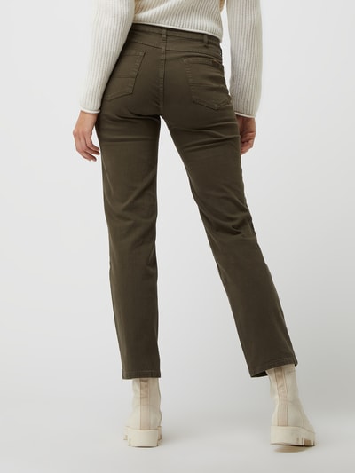 Zerres Straight fit jeans met stretch, model 'Greta'  Olijfgroen - 5