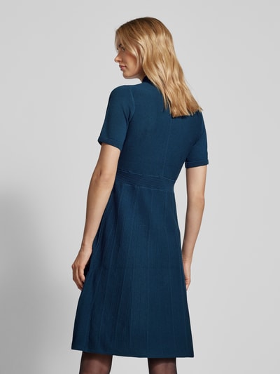 Zero Knielanges Strickkleid mit Stehkragen Petrol 5