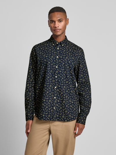 Montego Regular Fit Freizeithemd mit Weihnachtsmotiv Marine 4