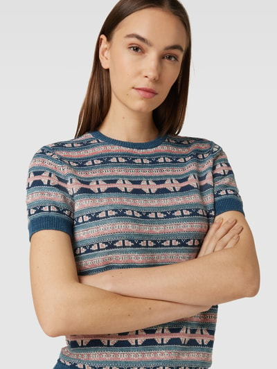 Lauren Ralph Lauren Gebreid shirt met all-over motief, model 'EYELAH' Groen - 3