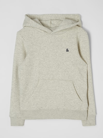 Jack & Jones Hoodie met kangoeroezak, model 'Star' Offwhite gemêleerd - 1