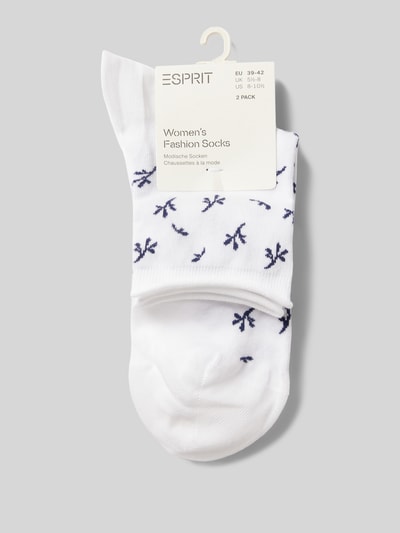 Esprit Socken mit Allover-Muster Modell 'Twing' im 2er-Pack Weiss 3