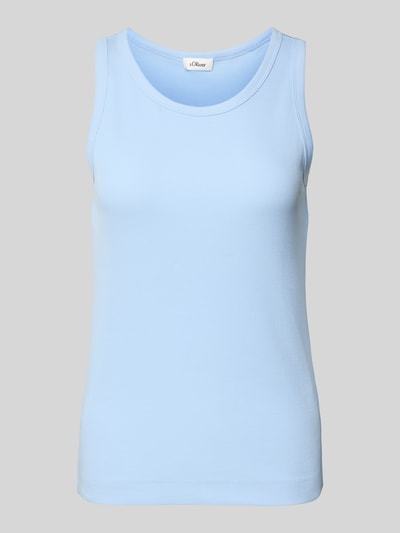 s.Oliver RED LABEL Top o kroju slim fit z mieszanki bawełny i elastanu Jasnoniebieski 2