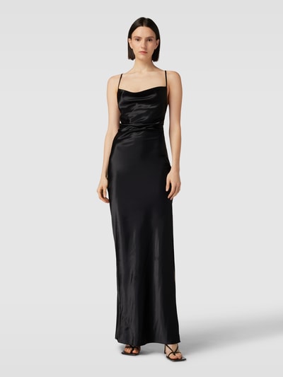 Jake*s Cocktail Abendkleid mit Wasserfall-Ausschnitt Black 4