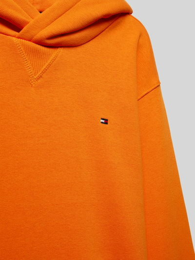 Tommy Hilfiger Teens Hoodie met logostitching, model 'TIMELESS' Oranje - 2