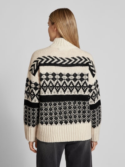 Vero Moda Oversized Strickpullover mit Norwegermuster Modell 'AMPLE' Beige 5