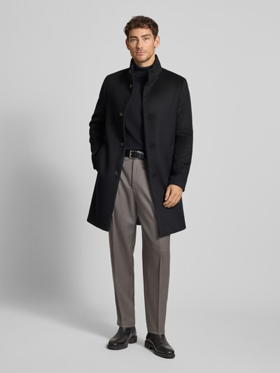 Tommy Hilfiger Płaszcz o kroju regular fit z mieszanki wełny Czarny 1