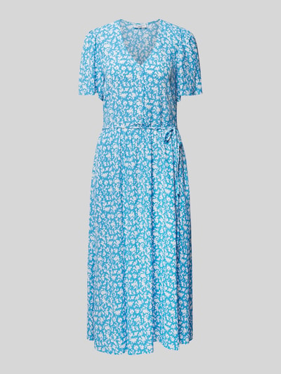Marc O'Polo Denim Midi-jurk van viscose met strikceintuur Lichtblauw - 2