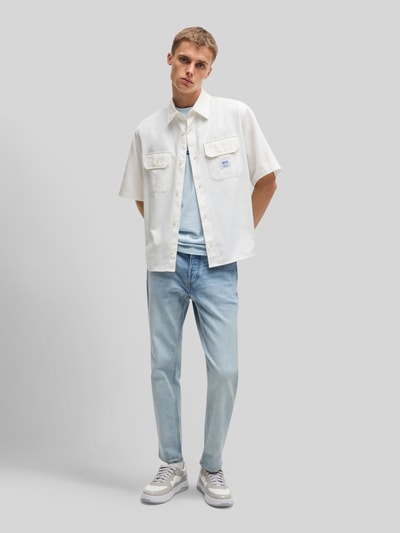 HUGO Blue Oversize koszula casual z czystej bawełny model 'Ekyno' Biały 1