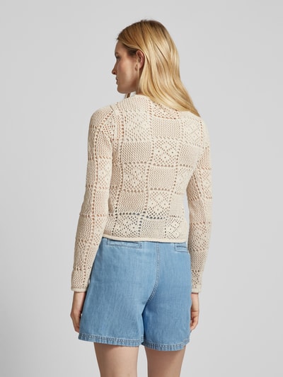 Mango Strickpullover mit Lochmuster Modell 'CEDAR' Beige 5