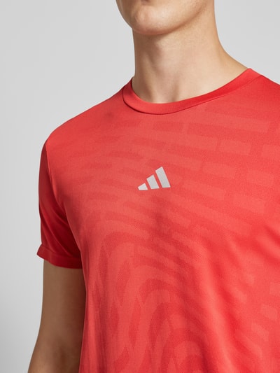 Adidas Training T-shirt z fakturowanym wzorem Czerwony 3