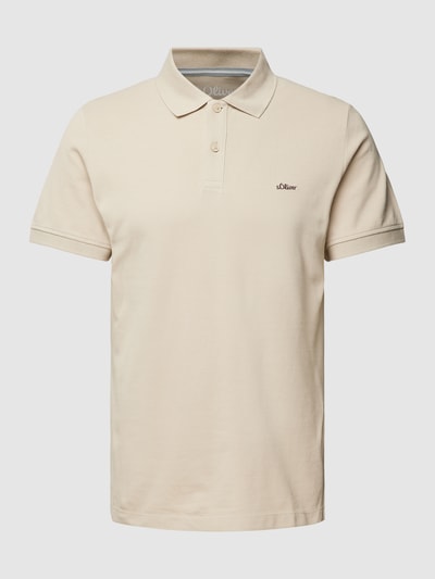 s.Oliver RED LABEL Poloshirt mit Label-Stitching Beige 2