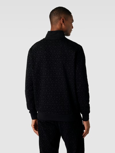 Christian Berg Men Sweatjack met all-over motief Zwart - 5