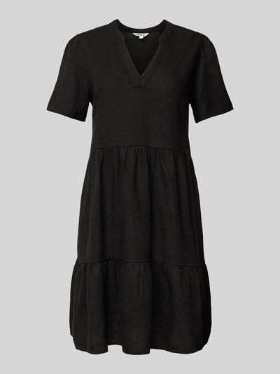 Only Comfort fit vrijetijdsjurk van mix van viscose en linnen, model 'TIRI-CARO' Zwart - 2