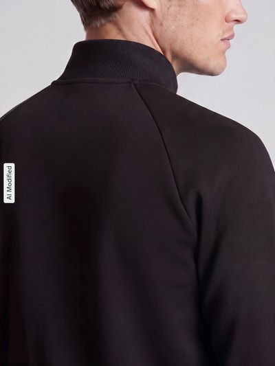 BOSS Green Sweatshirtjacke mit Logo-Detail Black 3