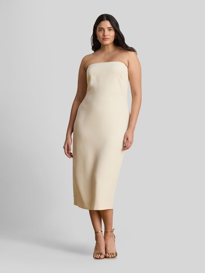 Lauren Ralph Lauren Figurbetontes Cocktailkleid mit Beinschlitz Beige 6