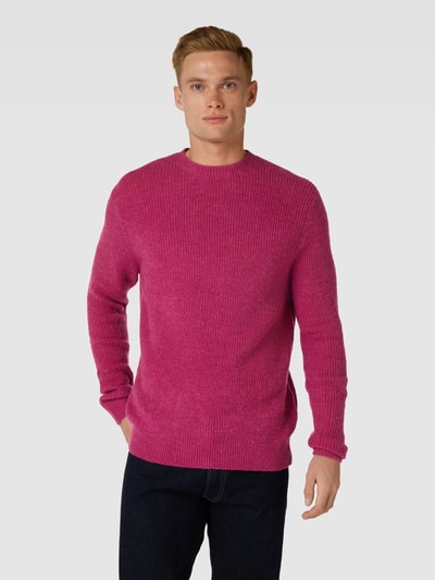 Antony Morato Gebreide pullover met ribboorden Felroze - 4