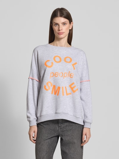 miss goodlife Oversized sweatshirt met statementprint Lichtgrijs gemêleerd - 4