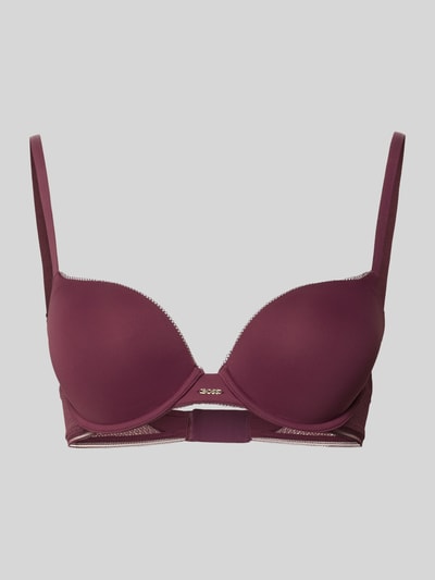 BOSS Beha met borstband van kant, model 'PUSH UP_B.PURE' Bordeaux - 1