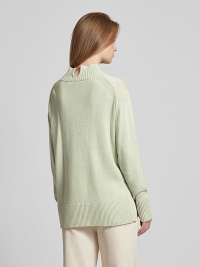 Someday Gebreide pullover met opstaande kraag, model 'Tahila' Mintgroen - 5