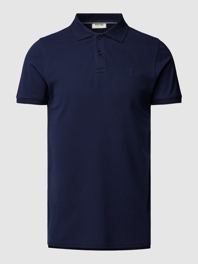 Shiwi Poloshirt met korte knoopsluiting, model 'justin' Donkerblauw - 2