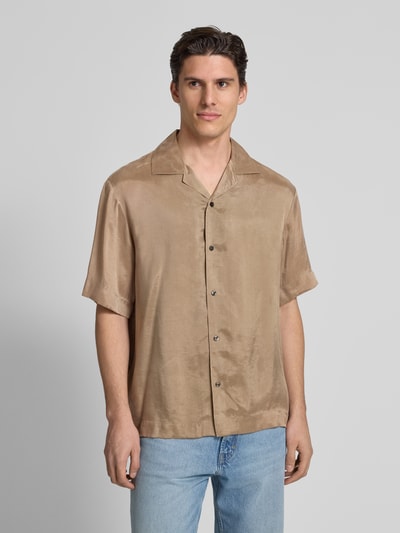 HUGO Freizeithemd mit Knopfleiste Modell 'Espino' Beige 4