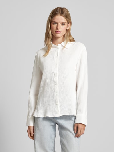 Gina Tricot Blouse met platte kraag, model 'Gauze' Wit - 4