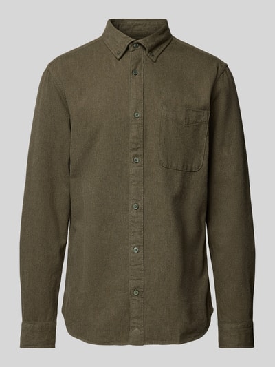 Jack & Jones Premium Vrijetijdsoverhemd met button-downkraag, model ‘BROOK’ Olijfgroen - 2