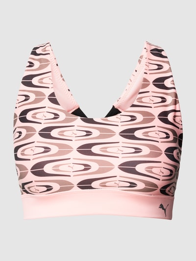 PUMA PERFORMANCE Bustier met grafisch all-over motief, model 'RETRO GLAM' Lichtroze - 1