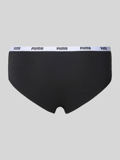PUMA Majtki typu hipster z elastycznym pasem z logo w zestawie 6 szt. Czarny 3