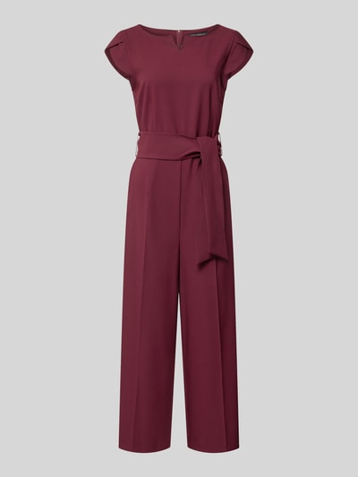 Produktfoto, Regular Fit Jumpsuit mit Bindegürtel von Betty Barclay in Dunkelrot, gerade Linien, glatte Stofftextur, Damen Jumpsuit von Betty Barclay