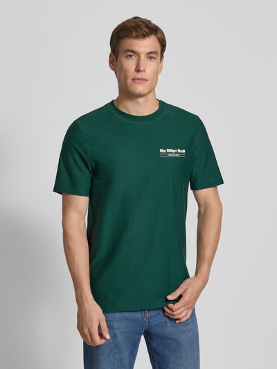 Tommy Hilfiger Regular fit T-shirt van puur katoen Flessengroen - 4