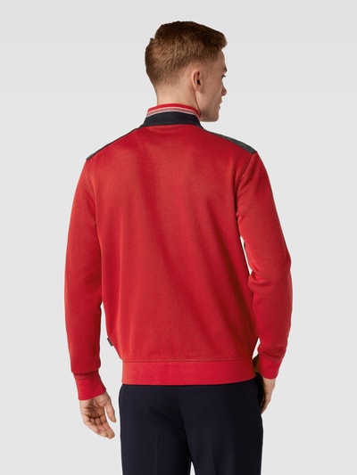 bugatti Sweatjacke mit Stehkragen und Reißverschlusstaschen Rot 5