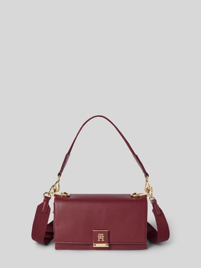Tommy Hilfiger Torba na ramię z aplikacją z logo Bordowy 2