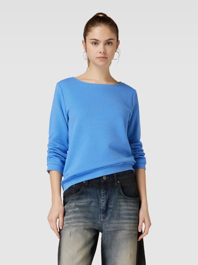 Tom Tailor Denim Sweatshirt met 3/4-mouwen in effen design Lichtblauw - 4