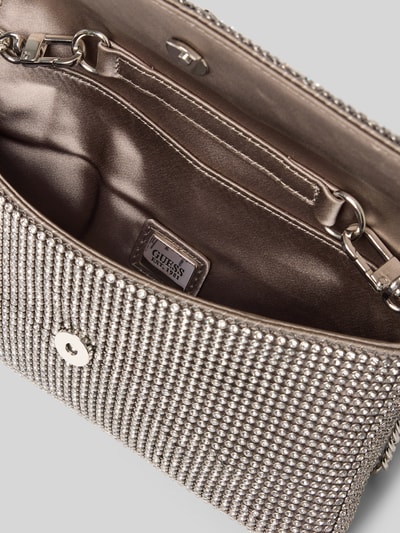 Guess Umhängetasche mit Strasssteinbesatz Modell 'ZALINA' Silber 5