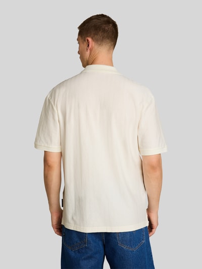Tom Tailor Denim Regular Fit Poloshirt aus reiner Baumwolle Weiss 5