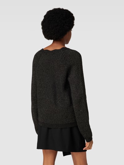 Vila Strickpullover mit V-Ausschnitt Black 5